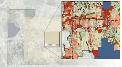 Planning Sectors map